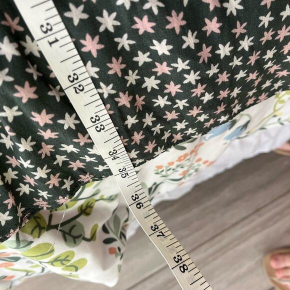 Boden Women's Green Floral Printed Hyacinth Knee Length Relaxed Fit Dress 8R - Picture 5 of 9